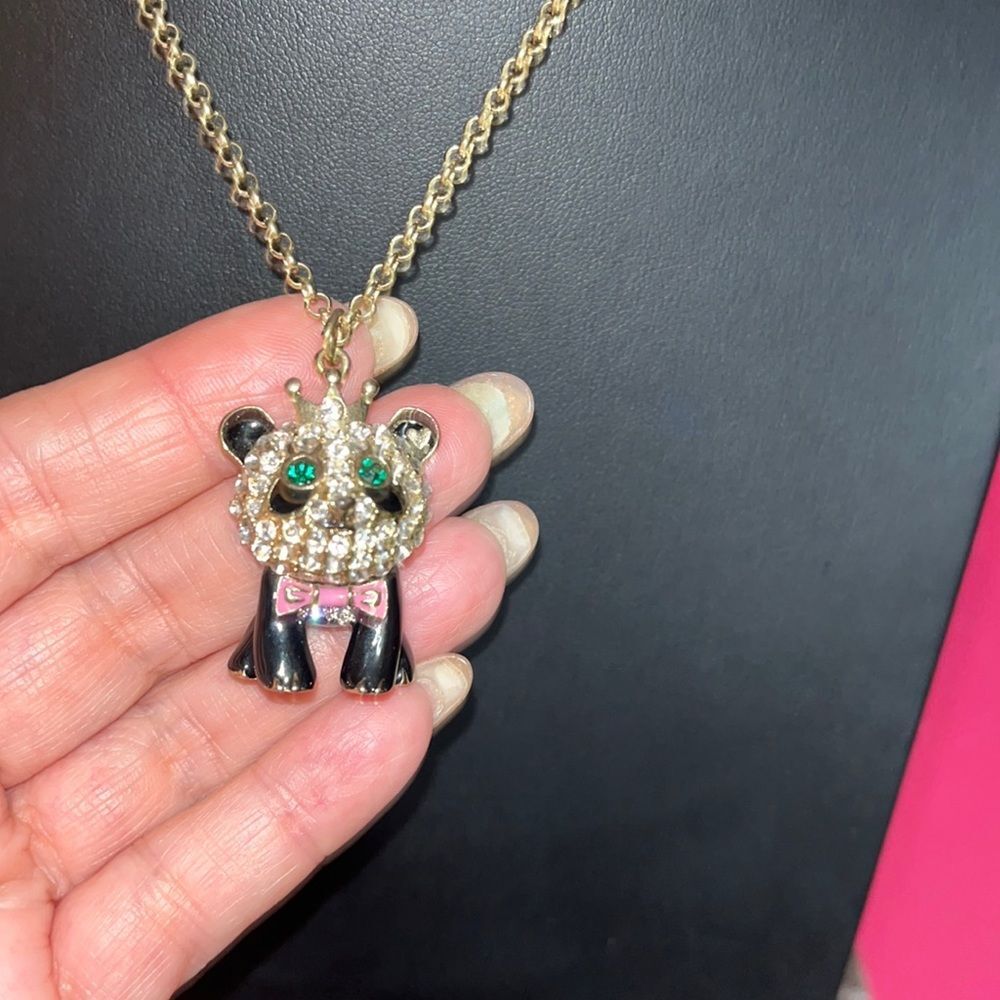 Betsey Johnson panda necklace. Super cute.